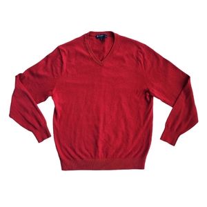 Cremieux Red V-neck Sweater